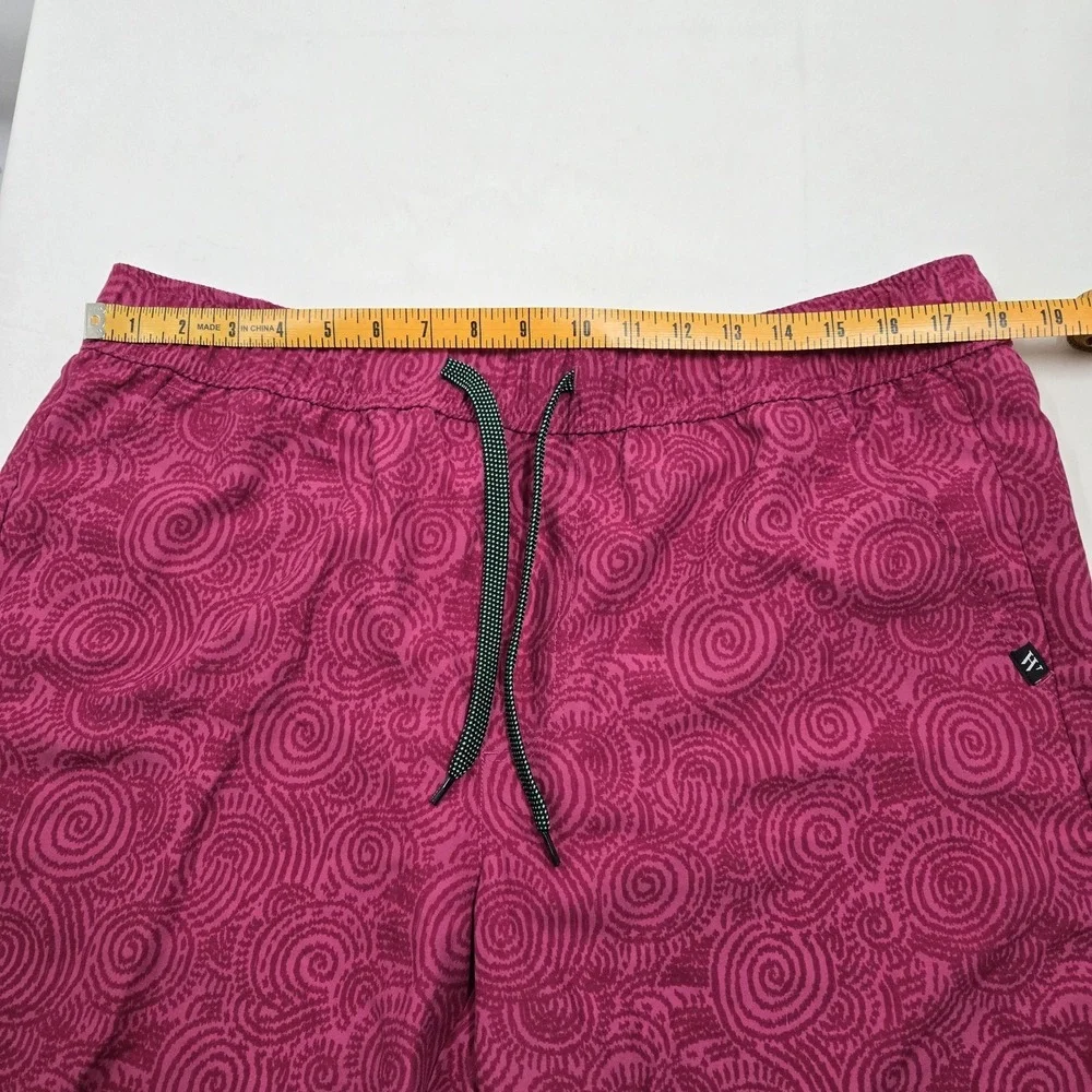 Houston White Men's Swim Trunks Size Large Purple Pattern Drawstring